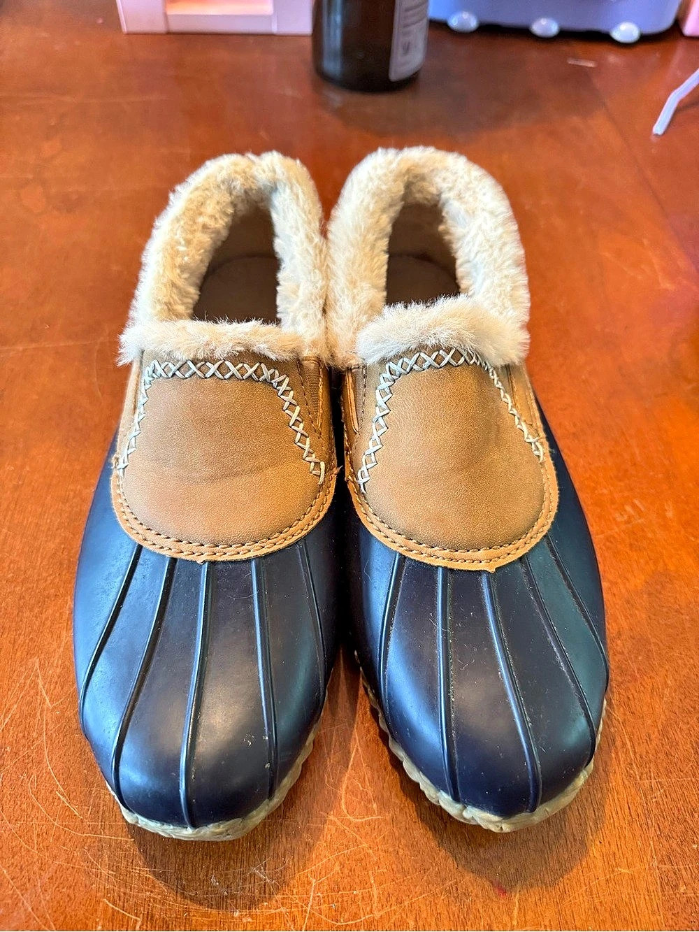 JBU Gwen Duck Shoe Black & Brown Winter Shoes